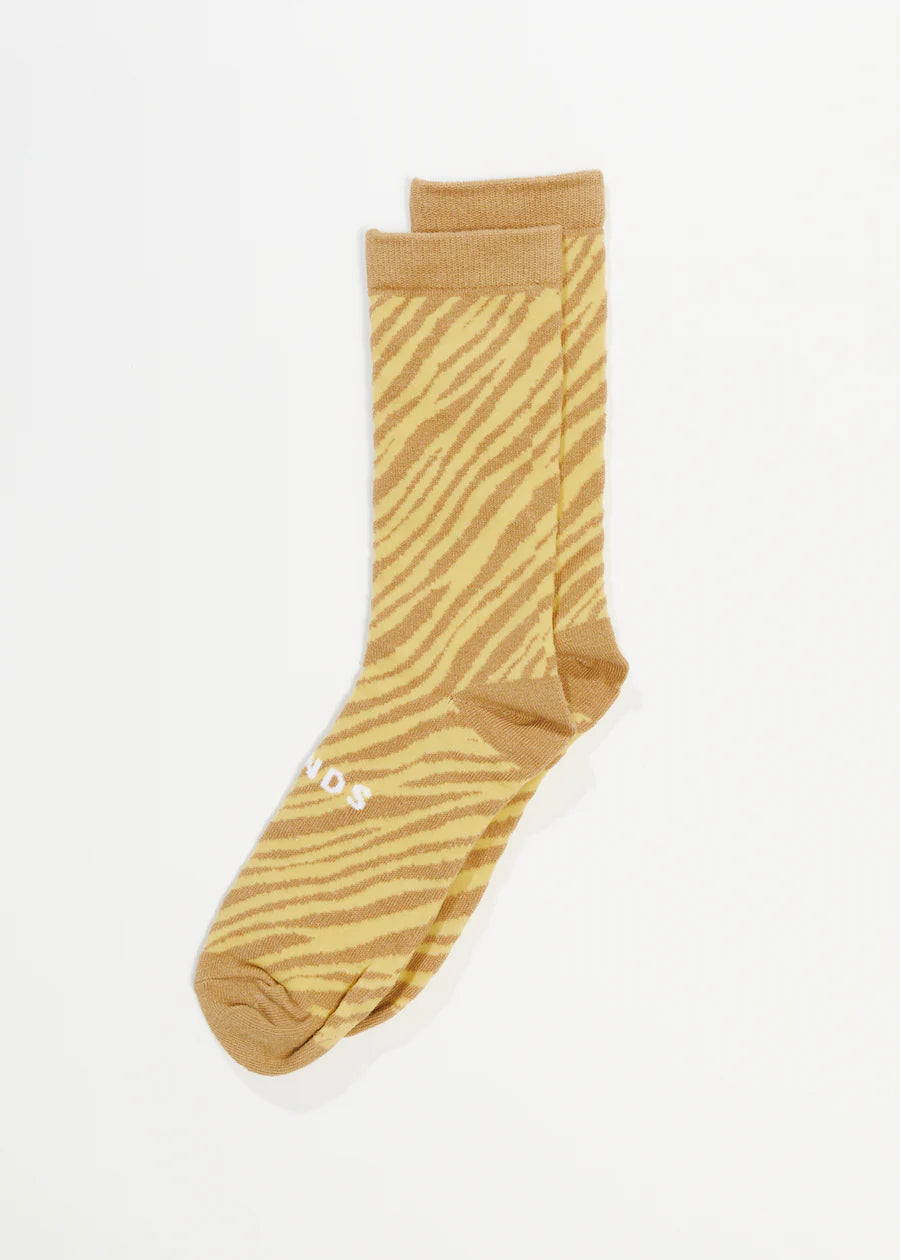 AFENDS • Chaussettes Chanvre Chaussettes ATMOSPHERE - Butter Stripe 