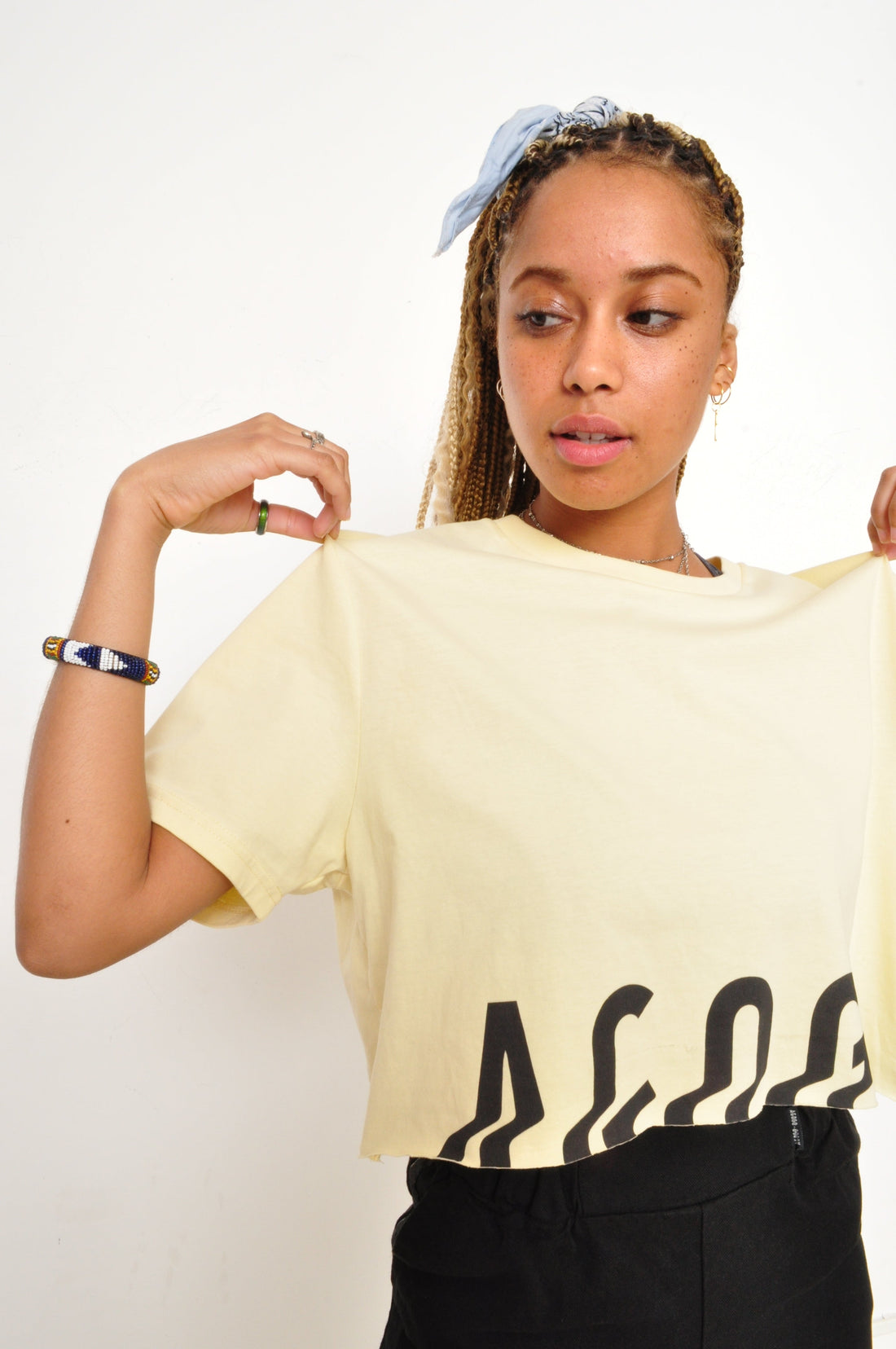 AGOGO • Crop Top Logo TU Butter Yellow