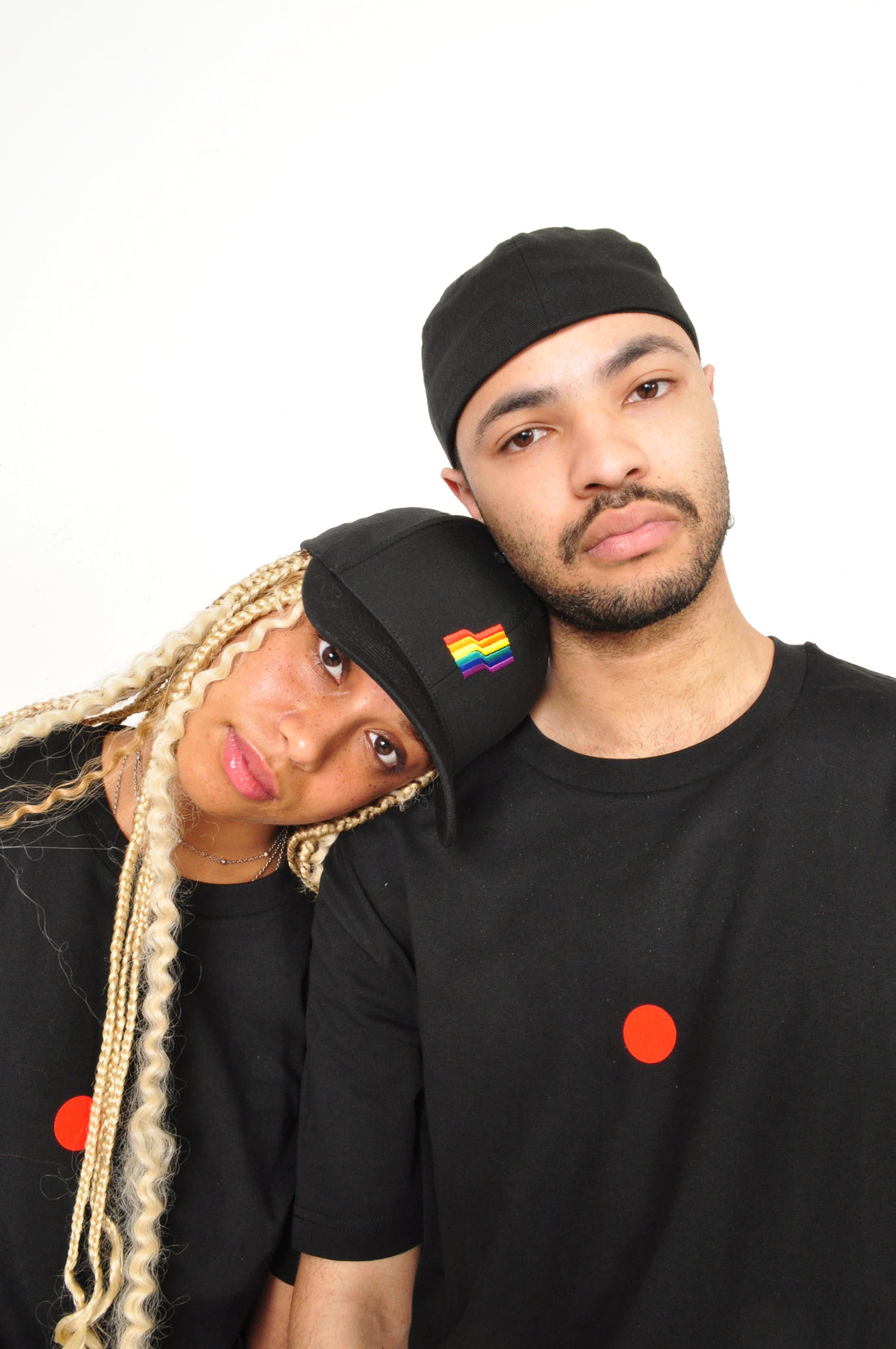AGOGO • Casquette Fitted Rainbow Black XS / S