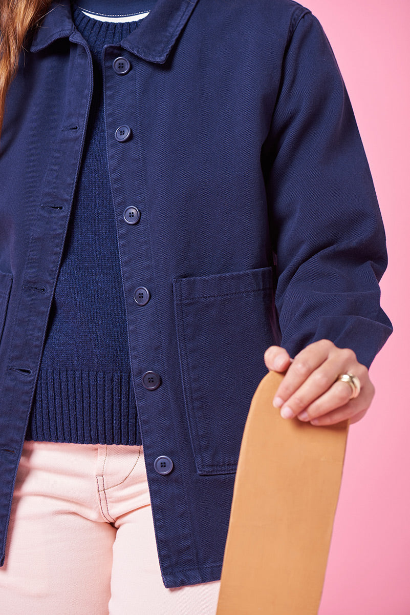 GRAINE • Veste Sables Fleur Manteaux et vestes Marine S 