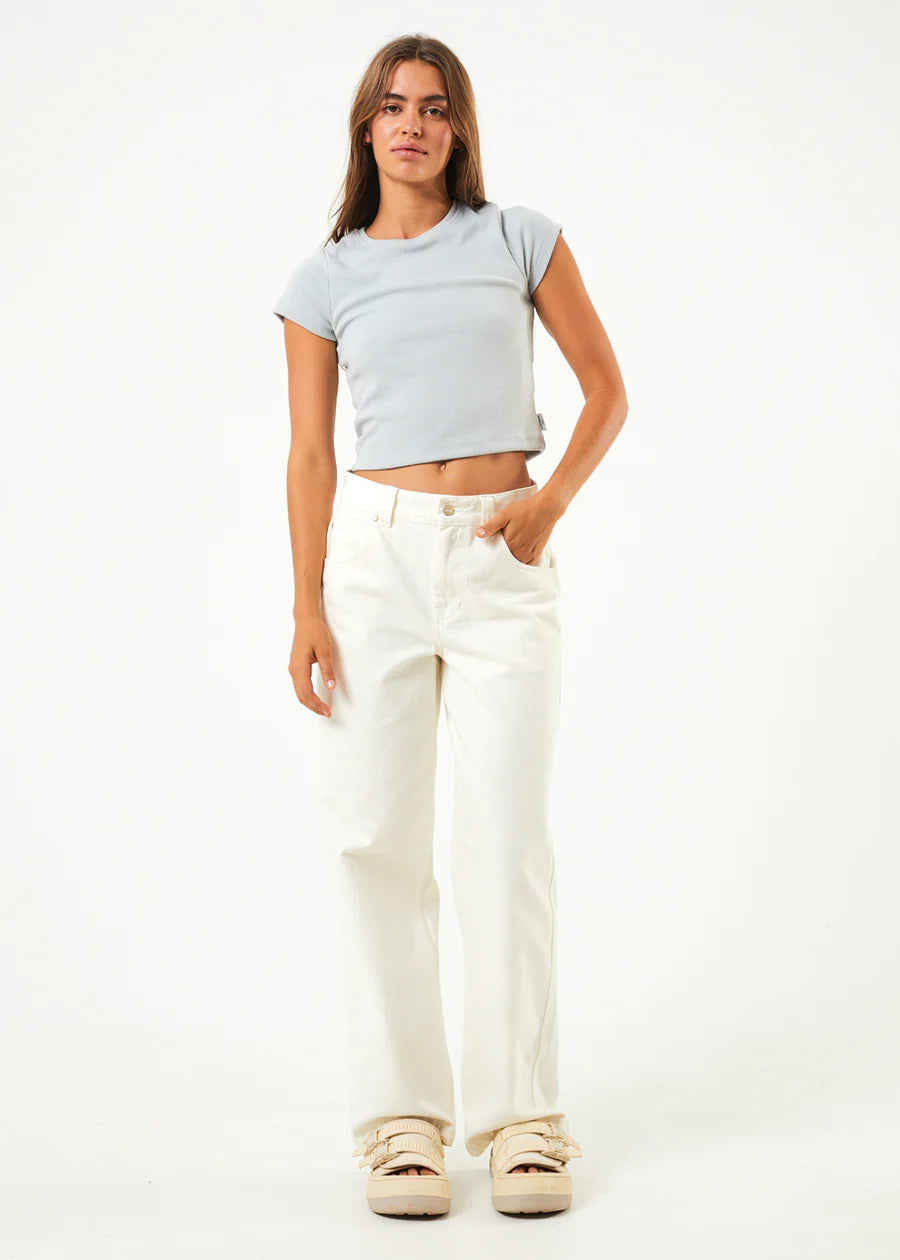 AFENDS • Pantalon Denim Bella Pantalons Off White (Coton Bio) 24 