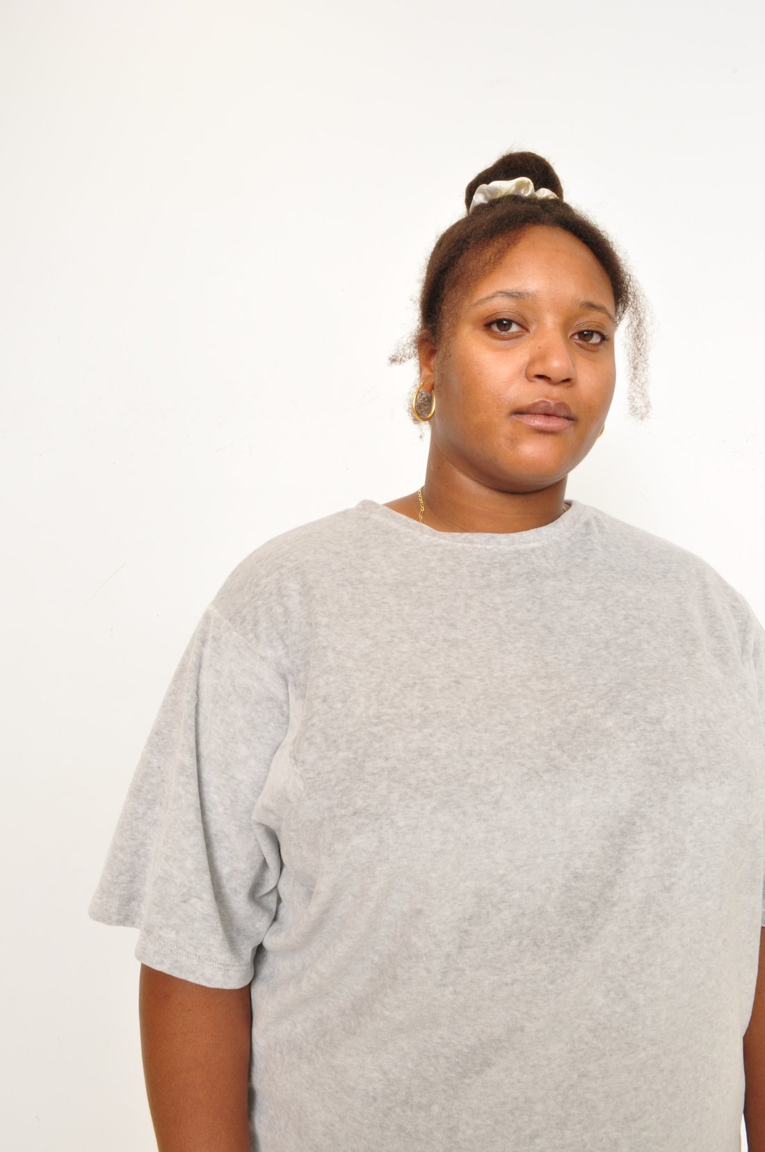 AGOGO • SPONGE TEE Peau de pêche Hauts Taille Unique Soft Grey 